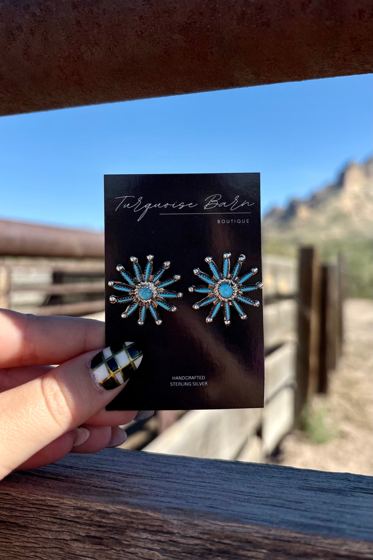 Turquoise studs