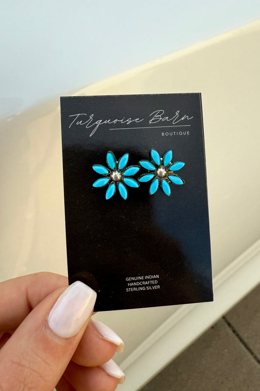Turquoise Flower Earrings