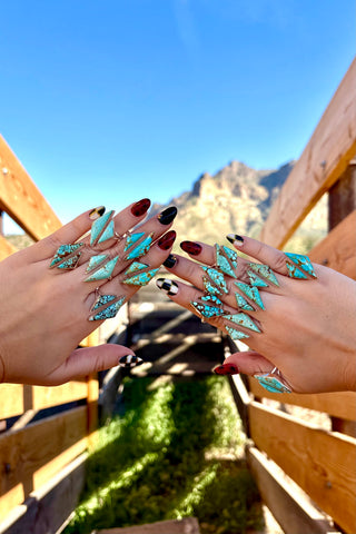 EASY FAVORITE ❖ Adjustable #8 Turquoise Ring