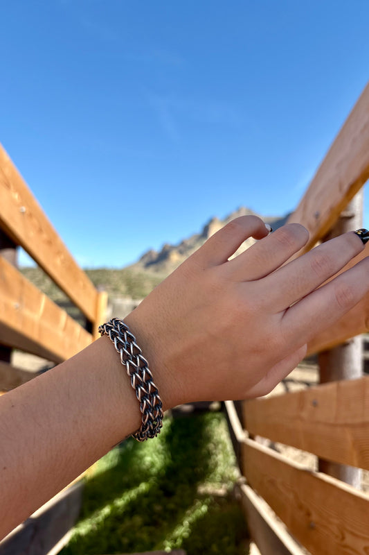 Silver chain bracelet