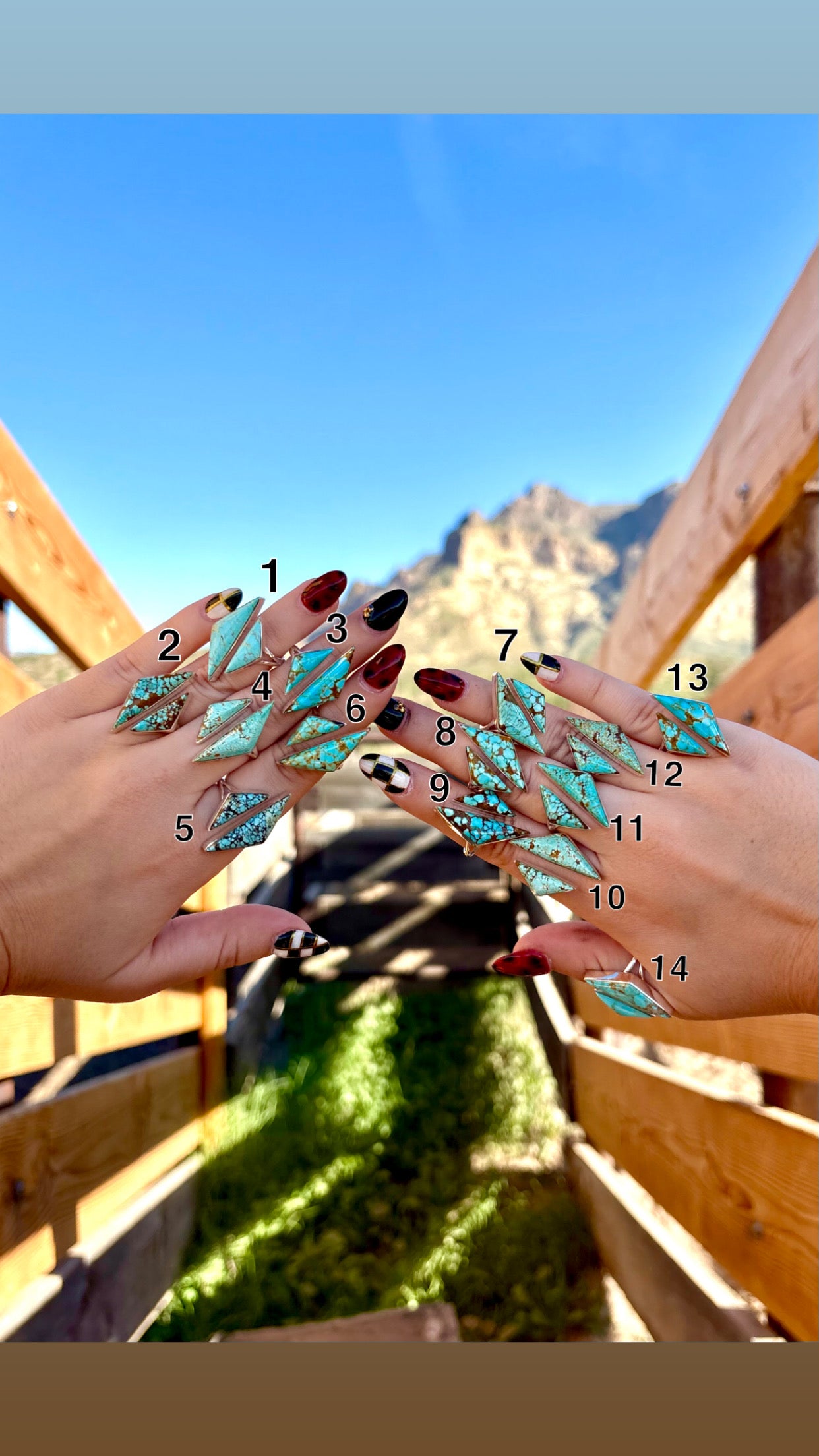 Adjustable #8 Turquoise ring