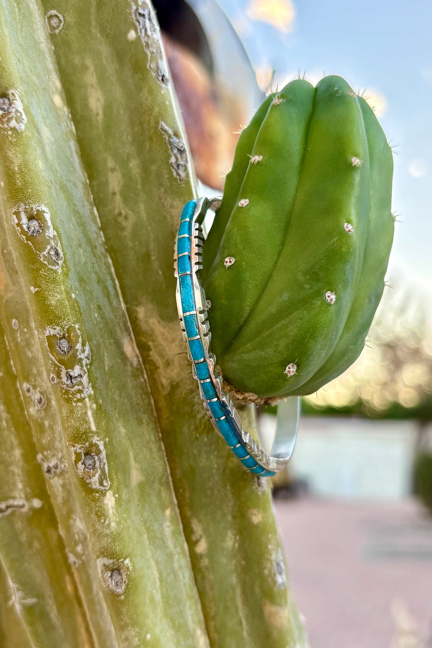 Turquoise inlay cuff