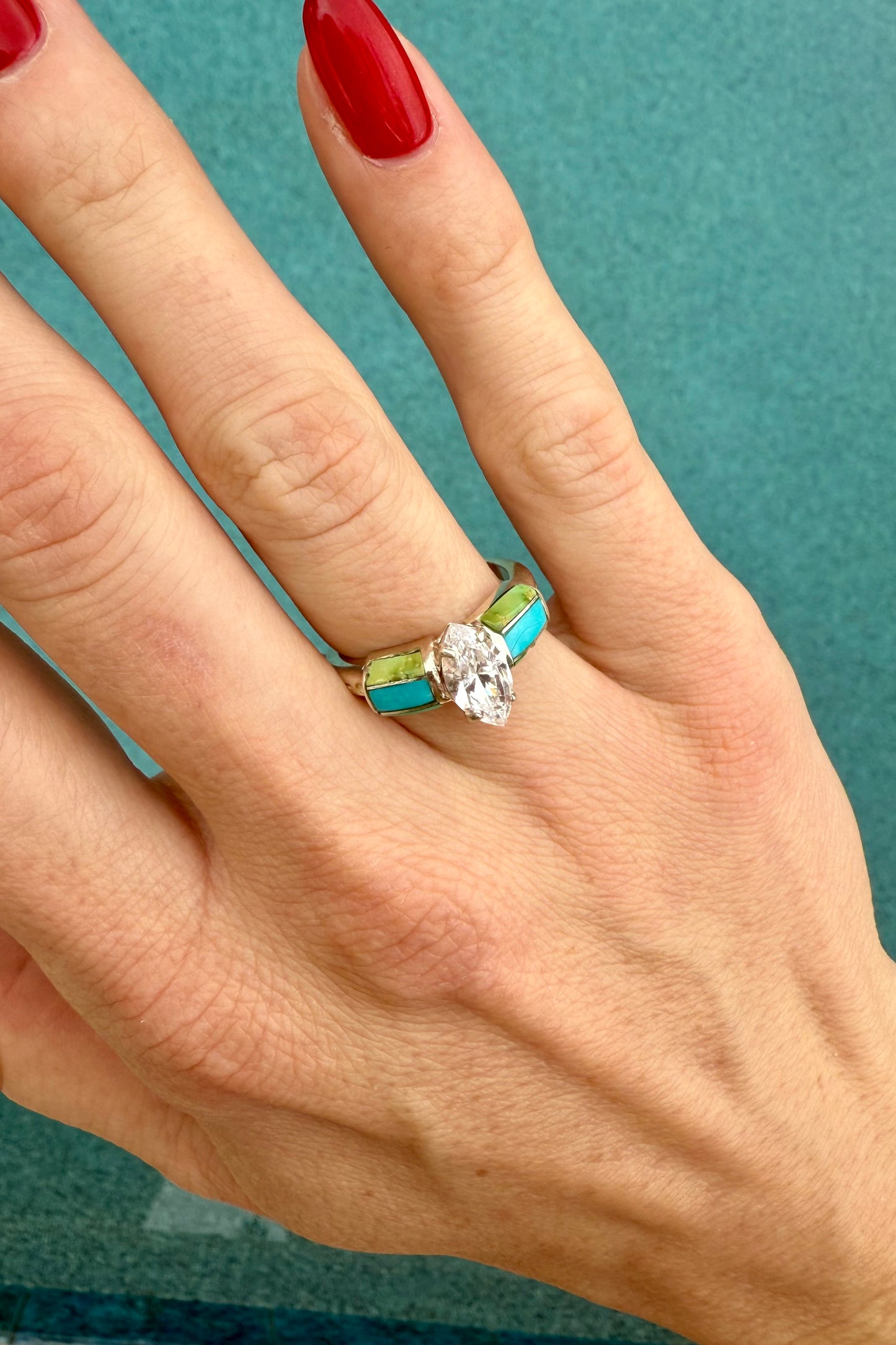 Turquoise & Sonoran Wedding Ring