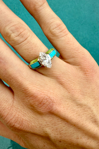 SONORAN BEAUTY ❖ Turquoise & Sonoran Wedding Ring
