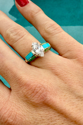 SONORAN BEAUTY ❖ Turquoise & Sonoran Wedding Ring