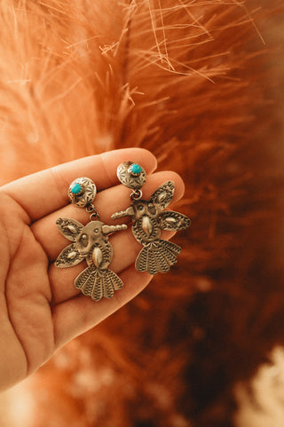 DESERT HUMMINGBIRD ❖ Turquoise Dangle Earrings