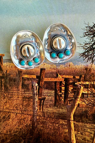 TURQUOISE FAVORITES ❖ Cowboy Hat Earrings