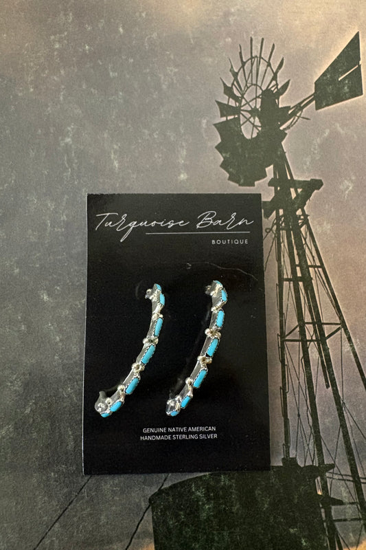 Turquoise hoops