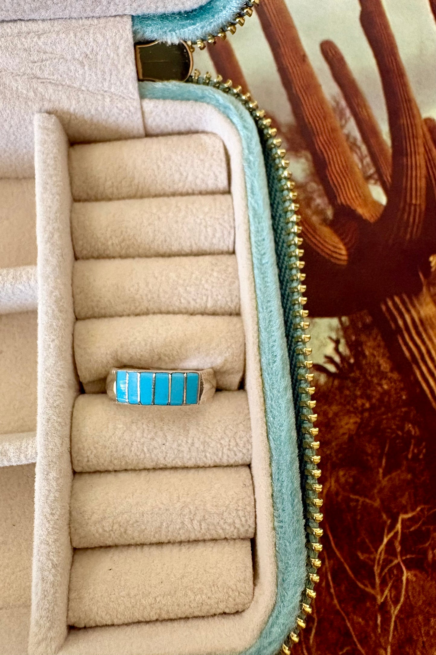 Turquoise inlay ring