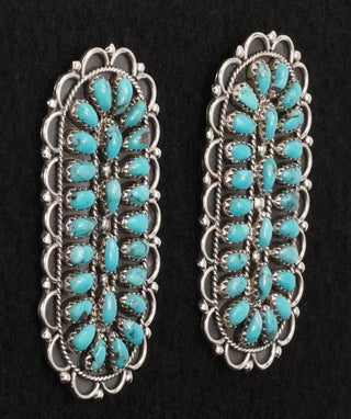THE PAIR ❖ Turquoise Earrings By Gerald Mitchell