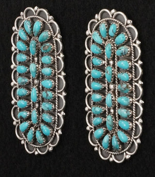 THE PAIR ❖ Turquoise Earrings By Gerald Mitchell
