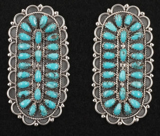 THE PAIR ❖ Turquoise Earrings By Gerald Mitchell