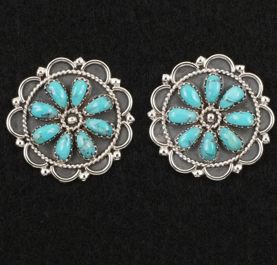 Turquoise Cluster Earrings
