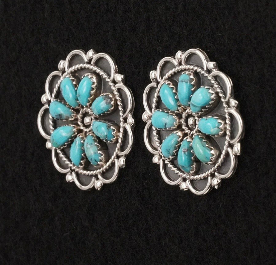 Turquoise Cluster Earrings