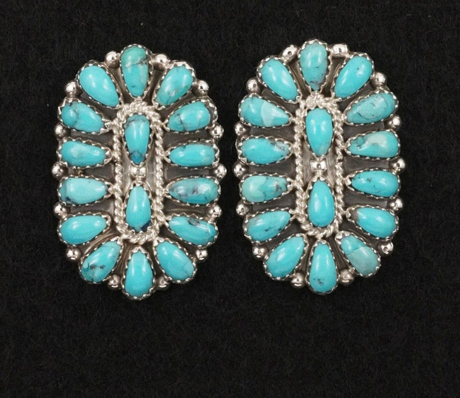 Turquoise Cluster Earrings Gerald Mitchell