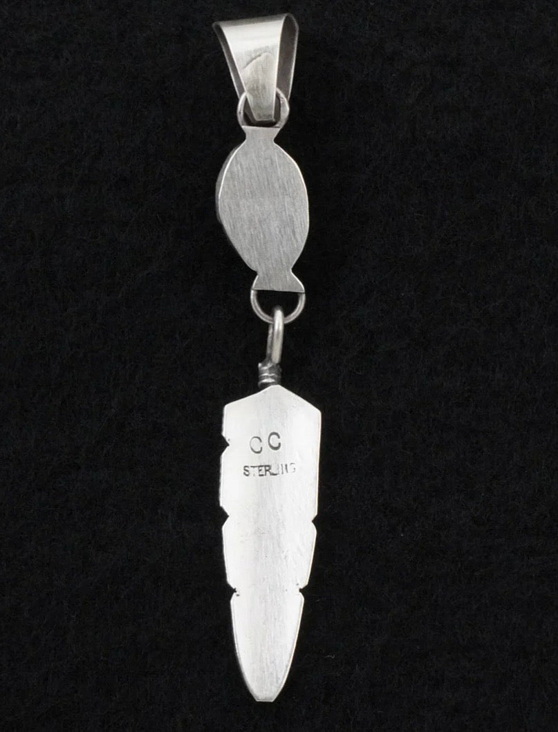 Turquoise Feather Pendant Chris Charley