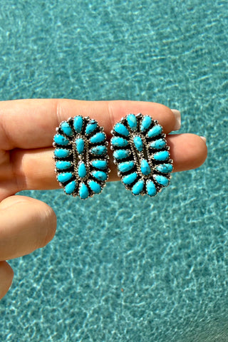 CLUSTER LOVE ❖ Turquoise Cluster Earrings Gerald Mitchell