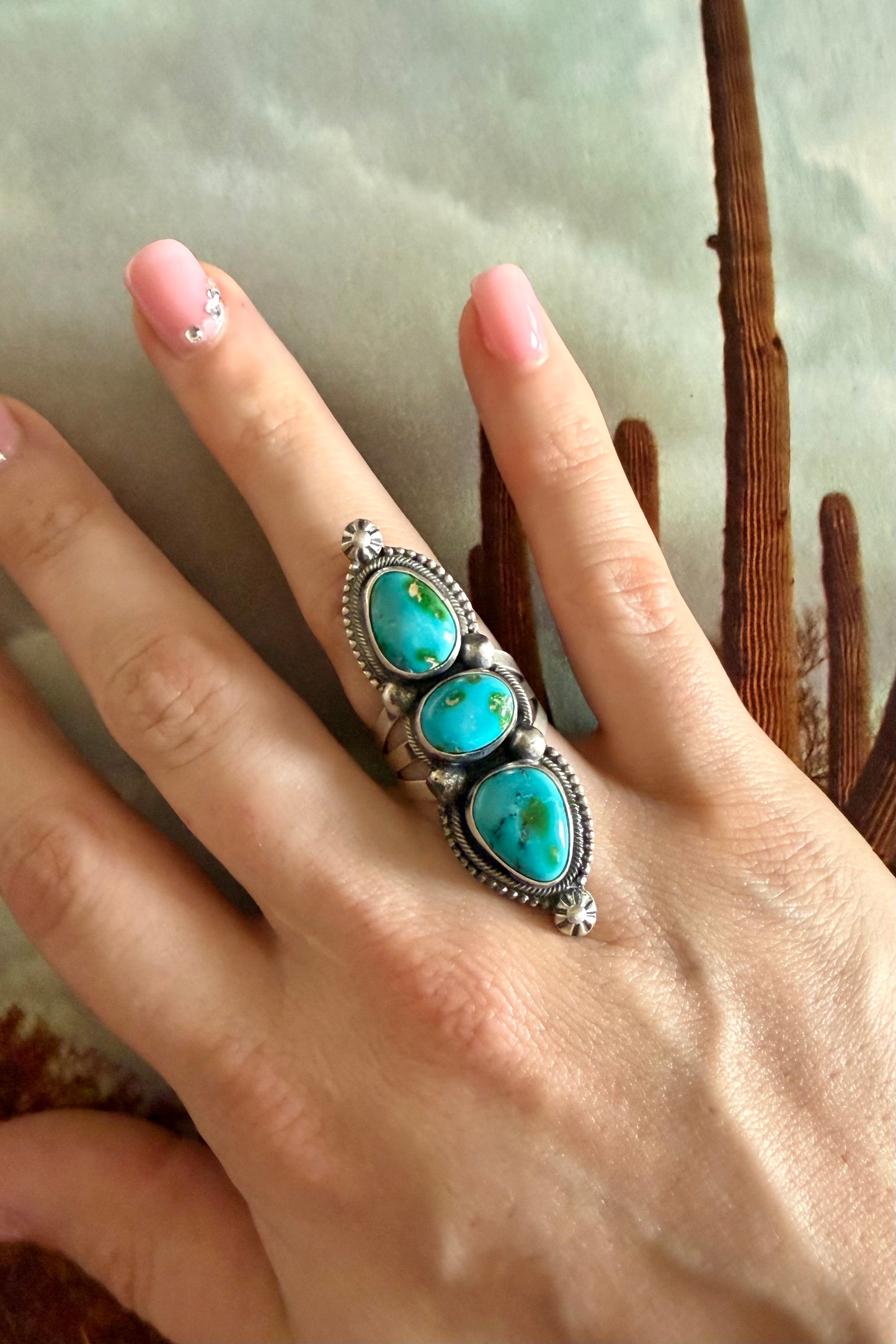 Sonoran Three Stone Ring