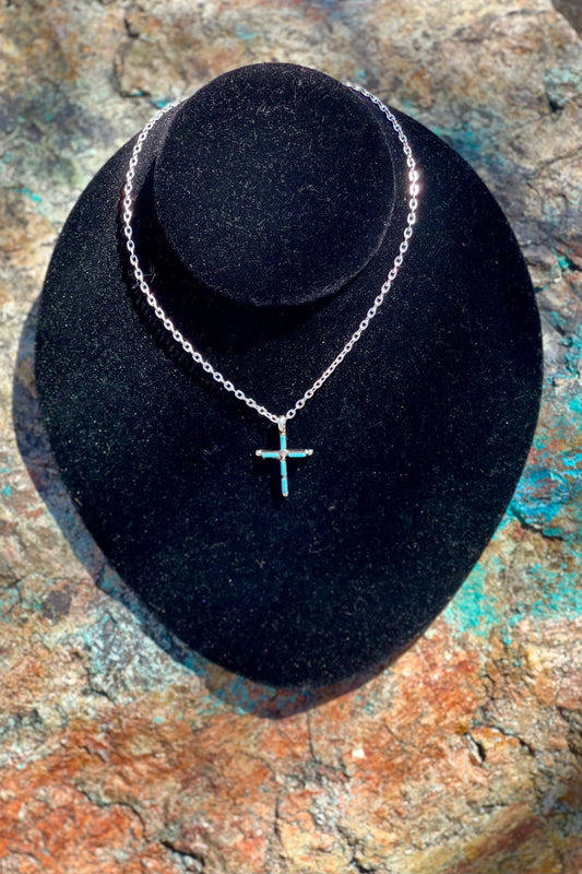 Zuni Turquoise Cross Necklace