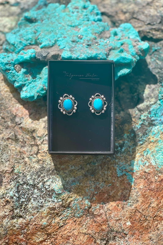 Natural Kingman Turquoise Earrings
